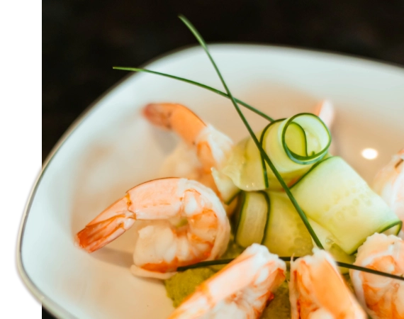 Shrimp appetizer platter